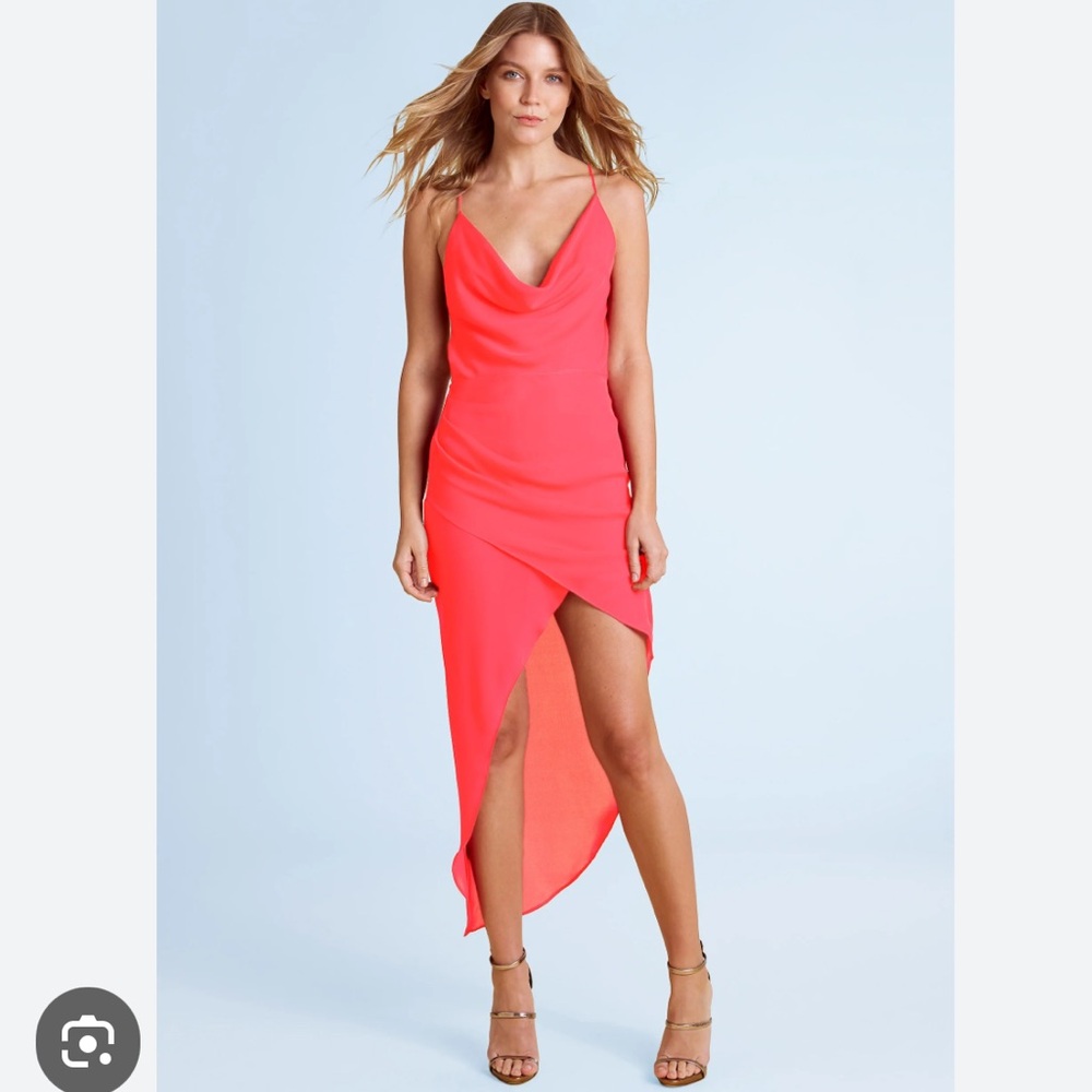 Haney holly dress coral NWT